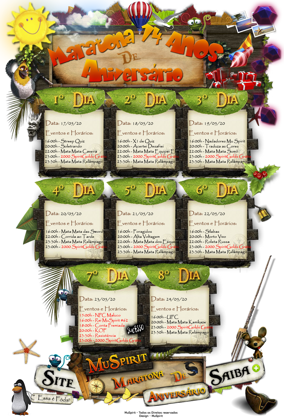 Maratona de Eventos 14 Anos MuSpirit Server